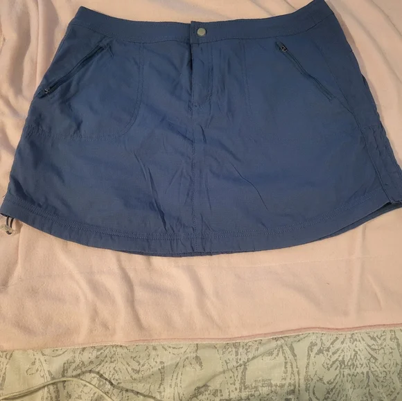 Le Verde Blue Mini Skort with Zip Pockets..Super Cute - Picture 1 of 14